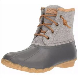 Sperry Top Sider Womens Duck Boots Dark Grey, 6.5